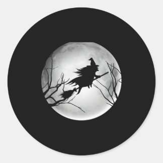 Adesivo Bruxa Cheia de Lua Halloween Witchy N