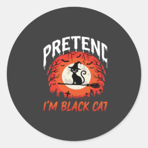 Adesivo Bruxa de Gato Preto do Halloween