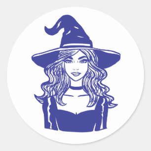 Adesivo Bruxa de Halloween de Spooky Clássica