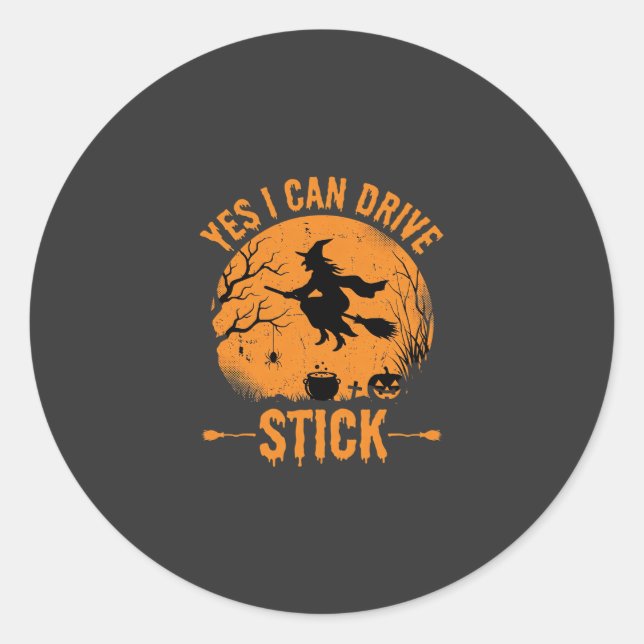 Adesivo Bruxa de Halloween Drive Stick Gráfico_1 (Frente)