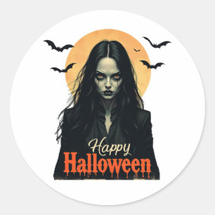 Adesivo Bruxa de Halloween Gótica