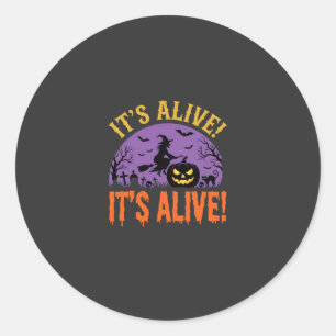 Adesivo Bruxa de Halloween Jack O Lanterna Está Vivo