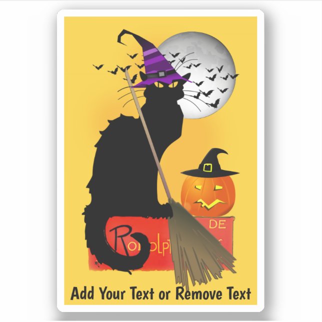 Adesivo Bruxa de Halloween Le Chat Noir (Frente)