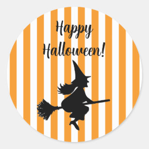 Adesivo Bruxa de Halloween no Flying Broom