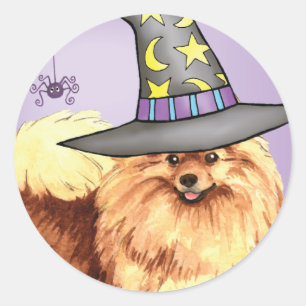 Adesivo Bruxa de Pomeranian