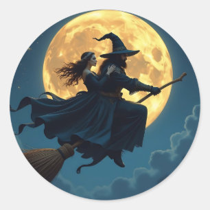Adesivo Bruxa e Warlock Halloween