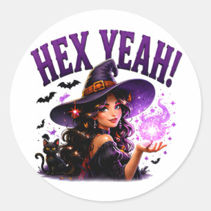 Adesivo ✨ Bruxa Engraçada Ditado de Punhal de Halloween 🧙
