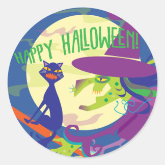 Adesivo Bruxa Feliz de Halloween de STICKER