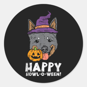 Adesivo Bruxa Heeler Feliz Uivo O Ween Abóbora Dia das Bru