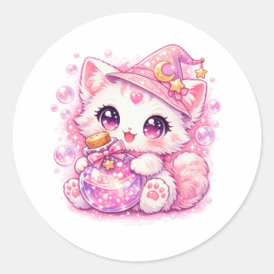Adesivo Bruxa Kawaii da Poção Kitty