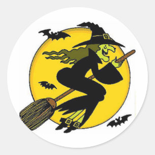 Adesivo Bruxa no Broomstick