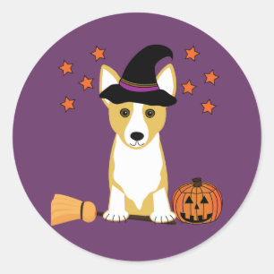 Adesivo Bruxa o Dia das Bruxas do Corgi