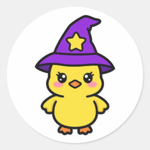 Adesivo Bruxa Pata Halloween Fofo