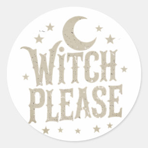 Adesivo Bruxa por favor Design do Halloween - Vintage 90s