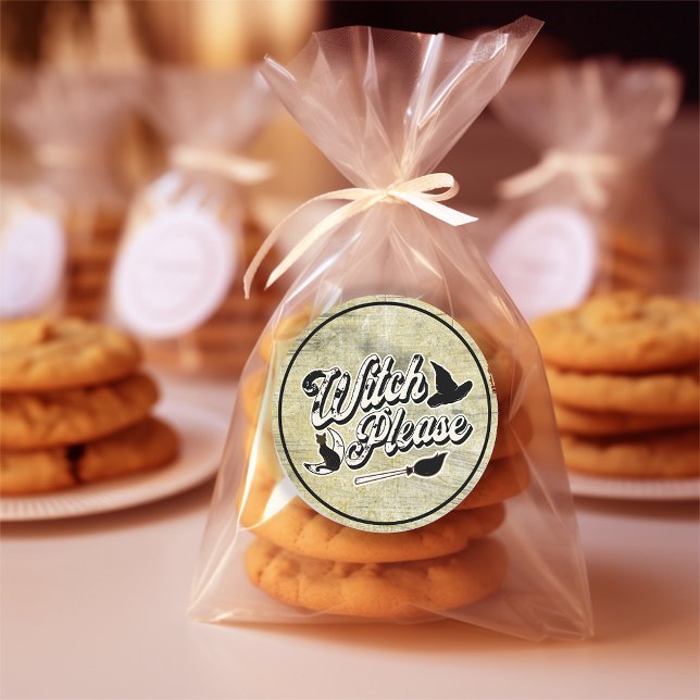 Adesivo Bruxa, por favor | Halloween (Criador carregado)