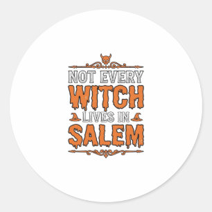 Adesivo Bruxa Vintage Salem Tipografia Halloween Design_1