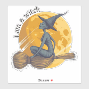 Adesivo Bruxa Voadora