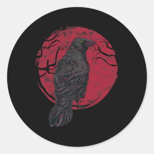 Adesivo Bruxaria Negra-Crow Oculta Halloween Gótica