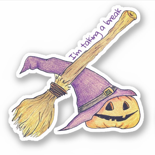 Adesivo Bruxas Broom Halloween (Frente)