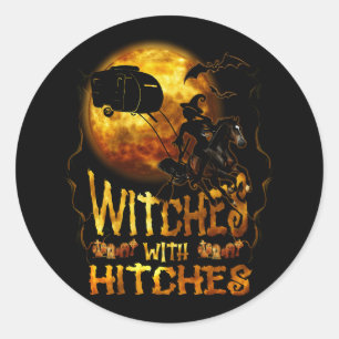 Adesivo Bruxas com Hitches Engraçados Camping Witeen
