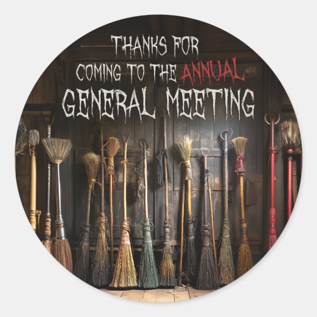 Adesivo Bruxas Divertidas Vassouras de Halloween Festa Obr (Frente)