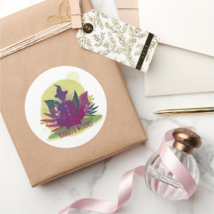 Adesivo Bruxas do Halloween Yoga Namaste