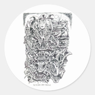 Adesivo Bruxas e Diabos, por Brian Benson