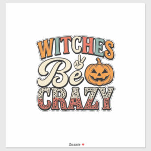 Adesivo Bruxas São Loucas Camisa Vintage de Halloween Desi