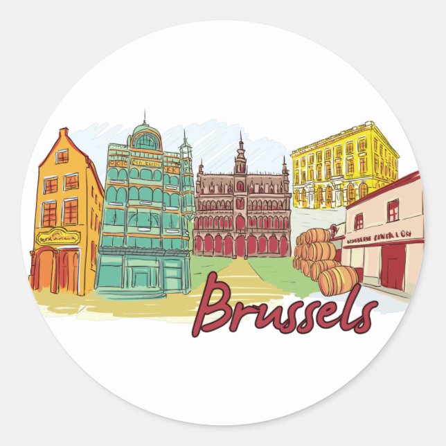 Adesivo Bruxelas Bélgica (Frente)