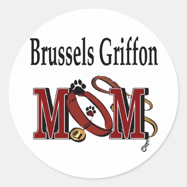 Adesivo Bruxelas Griffon Dog MOM (Frente)