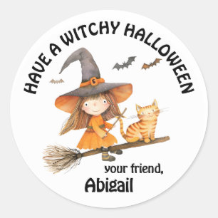 Adesivo Bruxinha Feiticeira Halloween
