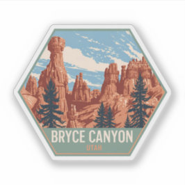 Adesivo Bryce Canyon National Park Viagens vintage Utah