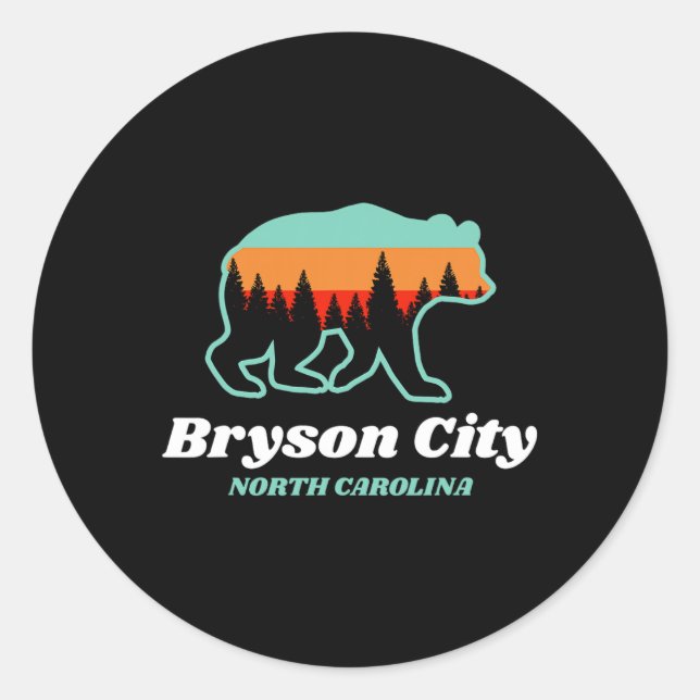 Adesivo Bryson City North Carolina Bear Mountains Country  (Frente)