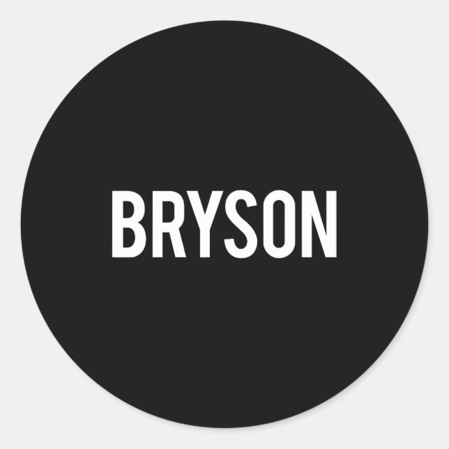 Adesivo Bryson - Cool New Funny Name Fan Gift Tee  (Frente)