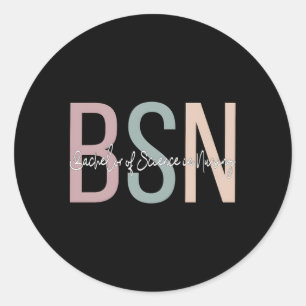 Adesivo Bsn Boho Solteiro De Ciência Na Enfermagem