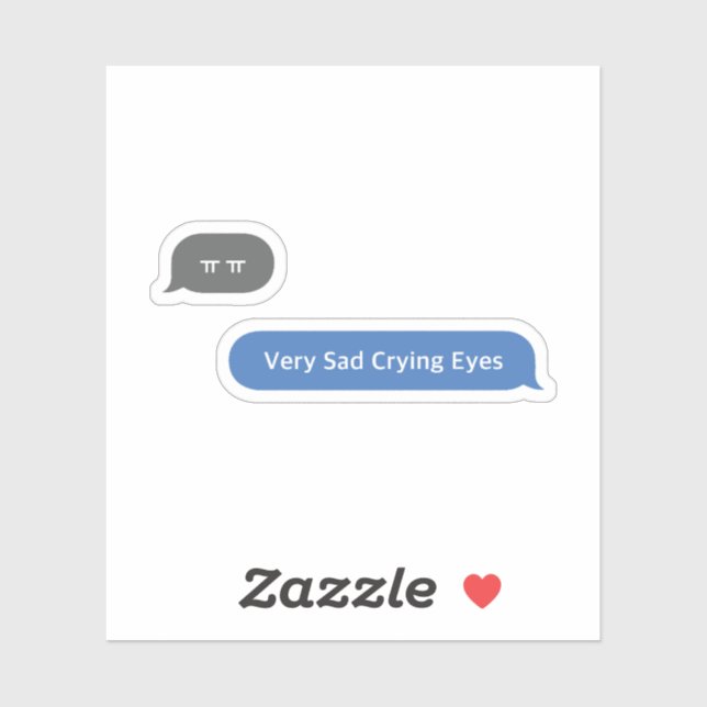 Adesivo Bubble de Chat Coreano ㅠ ㅠ (Folha)