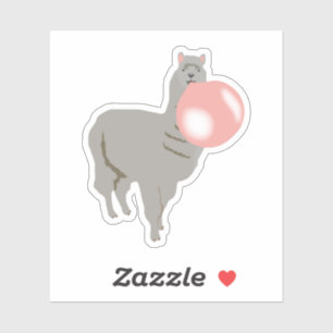 Adesivo Bubble Gum Llama Explosão