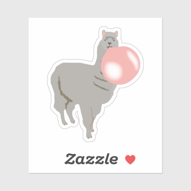 Adesivo Bubble Gum Llama Explosão (Folha)