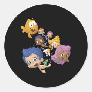 Adesivo Bubble Guppies Cheio Cast Natação Retrato