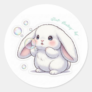 Adesivo Bubble Play Bunny - Dreamy Soap Bubble Kawaii Art