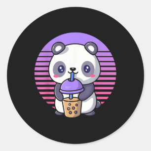 Adesivo Bubble Tea Kawaii Panda Boba