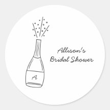 Bubbly Popping Champagne Bottle Bridal Shower
