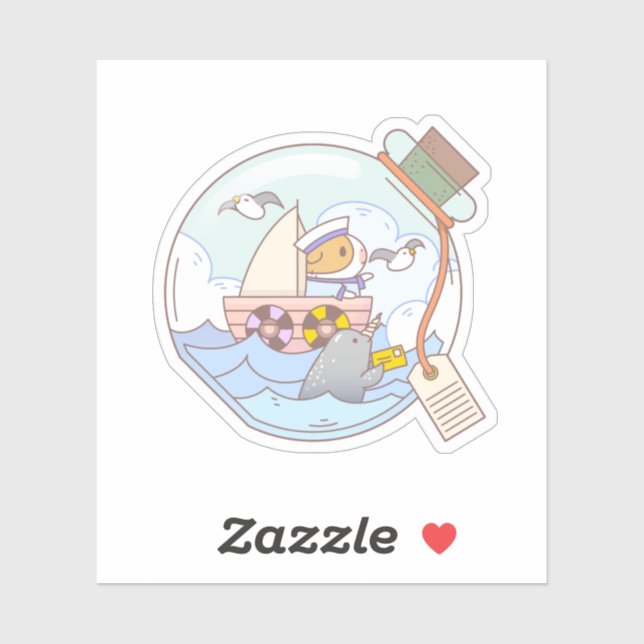 Adesivo Bubu, porco guineense, Um pote de aventura (Folha)