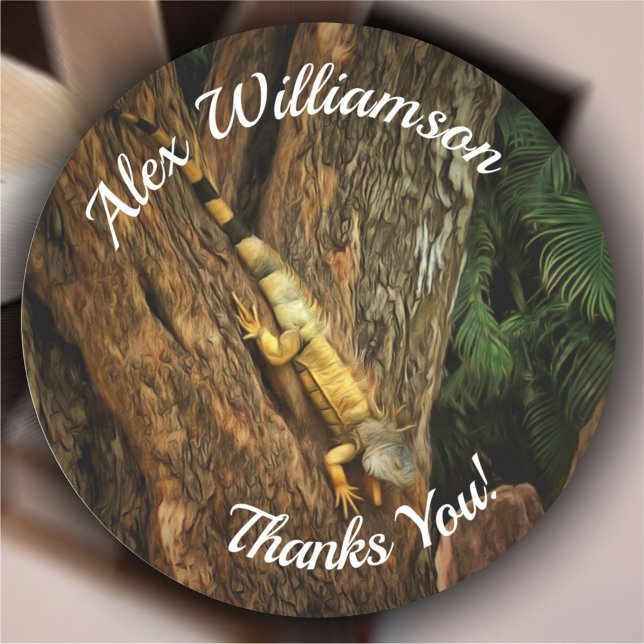 Adesivo Bucareste Iguana Obrigado 1069 (Criador carregado)