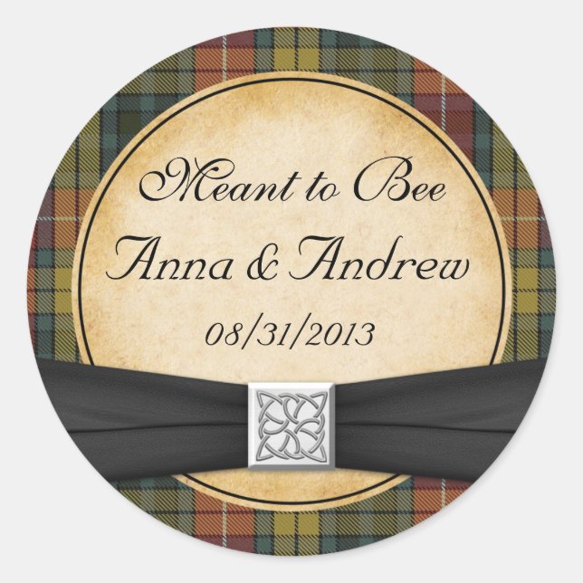 Adesivo Buchanan Tartan Scottish Celtic Wedker Sticker (Frente)