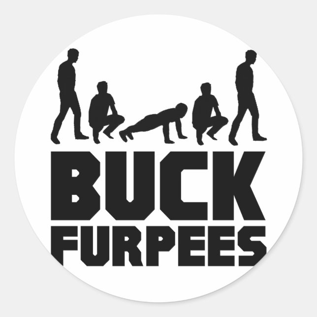 Adesivo Buck Furpees — Malhação de Burpees (Frente)