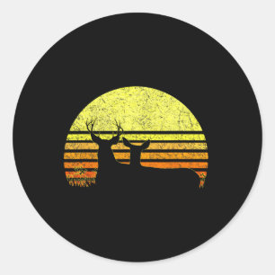 Adesivo Buck Mule Deer Hunting Pai Vintage Retro Sun Arco 