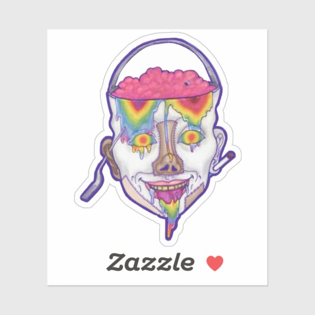 Adesivo Buckethead Retrato Slap Sticker 3"x3 (Folha)