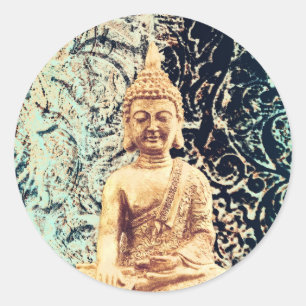 Adesivo Buda Sentado na Terra Elegante Zen Iluminação