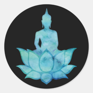 Adesivo Buda sobre Lotus Blue